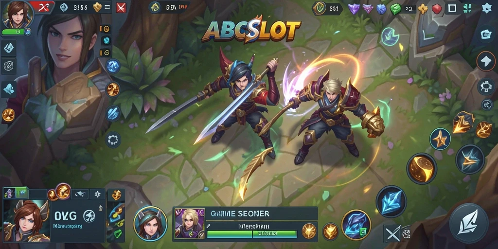Tampilan gameplay seru di ABCSLOT dengan karakter yang unik.