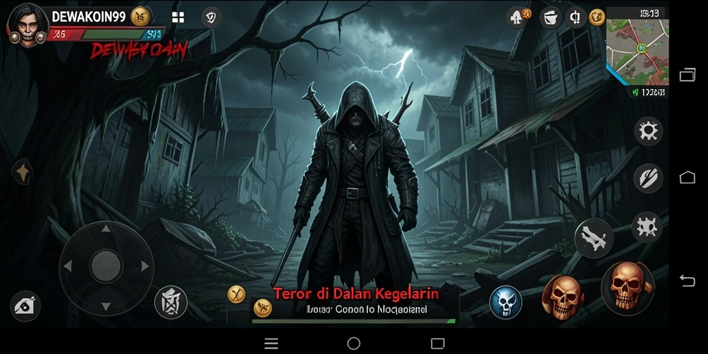Gambaran gameplay DEWAKOIN99 yang mencekam dan penuh aksi.