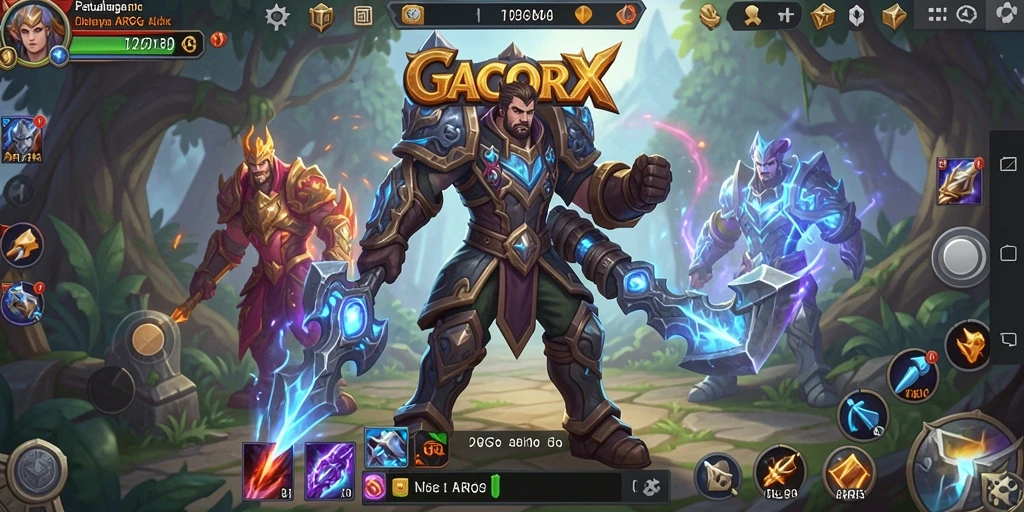 GACORX menunjukkan aksi pertarungan seru di dunia ARPG.