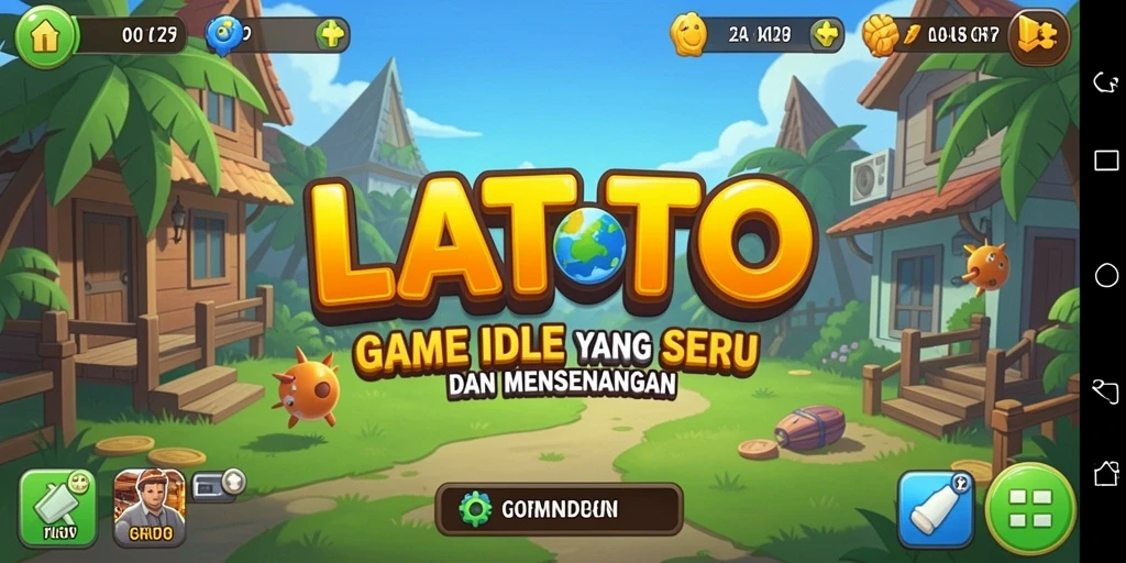 Tangkapan layar gameplay LATOTO menampilkan proses pengumpulan sumber daya yang menyenangkan.