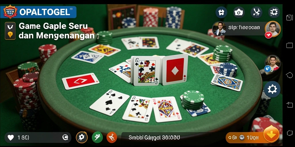 Tampilan gameplay Gaple yang seru di OPALTOGEL.