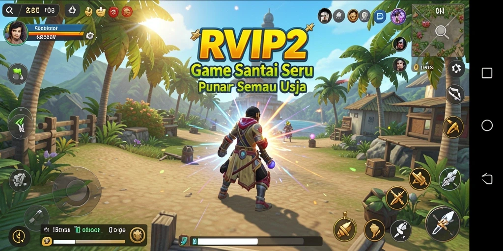 Tampilan gameplay <strong>RVIP2</strong> yang penuh warna dan seru.