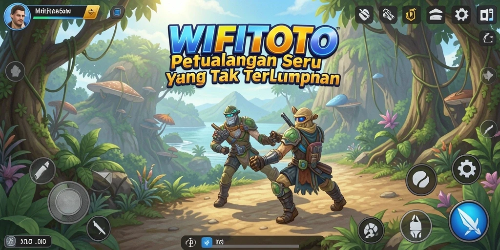 Tampilan gameplay menegangkan dari WIFITOTO di dunia petualangan.